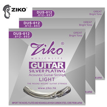 ZIKO DUS 012 - 053 Acoustic Guitar Strings Silver Plating Light Guitar Parts Wholesale Musical Instruments Accessories 3Sets/Lot 2024 - buy cheap