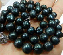 Collar de perla tahitiana, 8-9MM, negra, NATURAL, 18" 2024 - compra barato