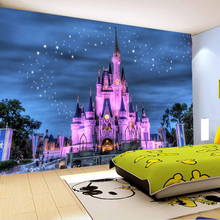 Custom 3D Photo Wallpaper For Kids' Room Sofa Backdrop Wall Papers 3 D Cartoon Castle Starry Sky Home Decor Papel De Parede Sala 2024 - buy cheap