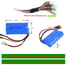 2pcs 7.4V 1500mAh Battery For 12423 12428 12401 12402 12403 4WD14 9125 FY10 FY11 FY-10 FY-11 4WD Crawler RC Car spare parts 2024 - buy cheap