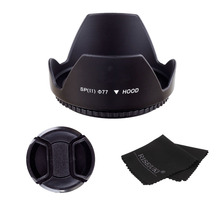 Capucha de lente de 77MM + tapa + paño de limpieza para cámara Nikon canon sony pentax con lente de 77mm 2024 - compra barato