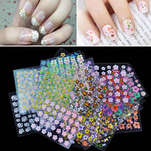 30 pcs Floral Design Manicure Transfer Nail Art Tips Stickers Decals 3D Flowers Beauty Tickers For Nails 2024 - buy cheap