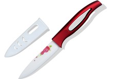 XYJ ceramic knife kitchen knives a 4 inch utility knife cooking tools 4" multi-purpose knife with red flower printing best gift. 2024 - buy cheap