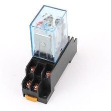 AC 110V Coil Power Relay 10A DPDT LY2NJ with PTF08A Socket Base 2024 - buy cheap