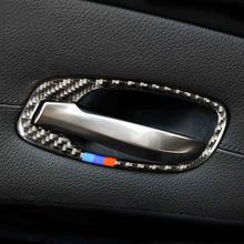 Carbon Fiber Car Interior Door Handle Cover Trim Door Bowl Stickers Accessories For BMW 5 Series E60 E61 F10 2005-17 Car Styling 2024 - buy cheap