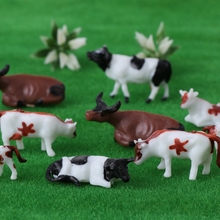New 10pcs 1:87 DIY HO Scale Colorful Cow Model Train Layout Model Building Toys 2024 - buy cheap