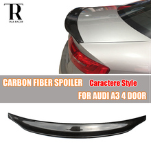 A3 C Style Carbon Fiber Rear Wing Spoiler for Audi A3 4 DOOR Sedan 2014 2015 2016 Caractere Styling 2024 - buy cheap