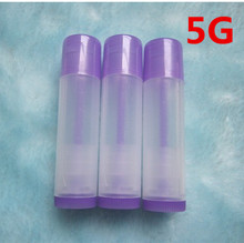 Botella de plástico púrpura para pintalabios, envases de tubo de embalaje de bálsamo labial cosmético, 5ml, envío gratis 2024 - compra barato