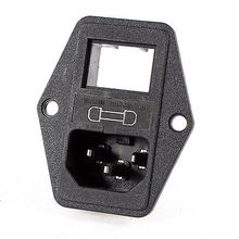 Black Fuse Switch Holder IEC 320 C14 3Pin Screw Type Power Inlet Socket AC 250V 2024 - buy cheap