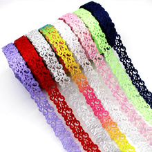 New 1 '25mm embossment hollow lace ribbon 5y 10y 20y DIY handmade material clothing with tiara skirt edge flowers wholesale 2024 - buy cheap
