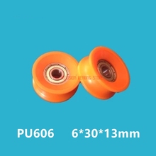 Rodamiento de nailon de plástico con ranuras en U, polea de inyección de ranura en U, 606 de diámetro interno, 6x30x13mm 2024 - compra barato