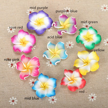 10pc/lot 30mm Polymer Clay  Bali Frangipani Plumeria Flower Beads Charm Making Earring Necklace Pendants Jewelry Accessories 2024 - buy cheap