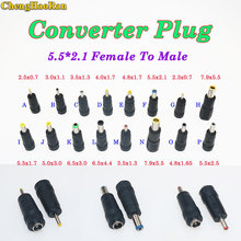 ChengHaoRan 2pcs DC Power 5.5*2.1 female to 3.0*1.1 4.0*1.7 5.5*2.1 5.0*3.0 5.5*2.5 male plug Converter Laptop Adapter connector 2024 - buy cheap