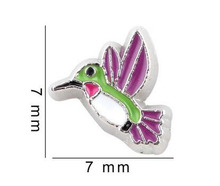 20PCS/lot Enamel Bird DIY Alloy Floating Locket Charms Fit For Magnetic Locket Pendant 2024 - buy cheap