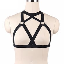 Harajuku corpo quente arnês elástico corpo gaiola sutiã bondage gótico superior peito arnês cravejado escultura liga cintos topos colheita o0003 2024 - compre barato