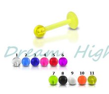 Free Shipping UV Acrylic Lip piercing Labret Ring 100 pcs/lot Mixed color Promotional Gift 2022 - buy cheap