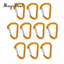 10Pcs Mini Aluminum Alloy Carabiner D-shaped Quickdraw Spring Buckle, Outdoor Camping Portable Small Tool 2024 - buy cheap