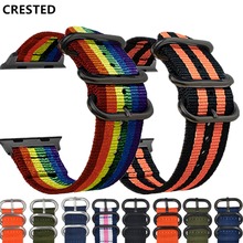 Nato strap For Apple watch band apple watch 5 3 4 band 44mm 40mm 42mm 38mm iwatch band correa woven nylon Bracelet Watchband 2024 - buy cheap