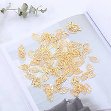 100PCS Hollow Leaves Shape Metal Pendant Craft Jewelry Accessories Gold/Silver/Bronze Plated Vintage Charm for Jewelry Making 2024 - buy cheap