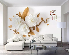 Beibehang 3d wallpaper subiu TV fundo da parede decoração da casa sala de estar quarto papel de parede do fundo da parede mural moderno e minimalista 2024 - compre barato