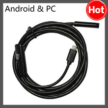 Android Endoscope Camera 7mm Lens OTG USB Endoscopie Ip67 Waterproof Snake Endoscopy Inspection 1M  Cable 6pc LED Endoscopy Cam 2024 - buy cheap