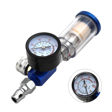 Spray Paint Gun Air Regulator Gauge & In-line Air Oil Water Separator Filter Kit 2024 - buy cheap