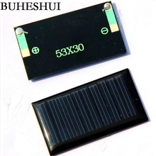 BUHESHUI 5V 30MA Mini Solar Cell Polycrystalline Solar Panel/Module DIY Solar Charger Education Kits 53*30MM 10pcs Free Shipping 2024 - buy cheap