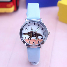 2018 New Cartoon Children Watch Dinosaur Watches Fashion Girl Kids Student Cute Leather quartz Wrist Watches Boy Girls Gifts 2024 - buy cheap