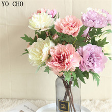 YO CHO Single Artificial Flowers Peony For Wedding Decor Silk Peonies Bouquet Home Decoration Fake Rose Flowers Branches Chinese 2024 - buy cheap