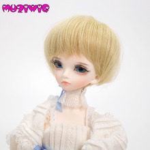 1/4 Bjd Doll Short Wig High Quality Synthetic Short Cute Bright Golden Bob Boy Style Hair Wig Accessories   MUZIWIG 787 2024 - buy cheap