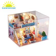 15 Type Miniature Doll House Super Mini Size Wooden Furniture Toys Model Building Kits Dollhouse of Helen Best Gifts for Kids 2024 - buy cheap