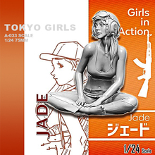 1/24 Resin Kits (75mm) Tokyo beautiful girl soldier series resin soldier A-033 2024 - buy cheap