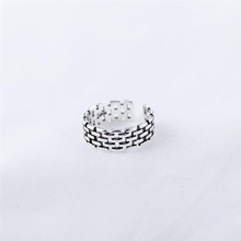 Sole Memory Retro Thai Silver Wall Cute Personality Fresh Cool 925 Sterling Silver Female Resizable Opening Rings SRI348 2024 - buy cheap