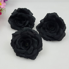 10PCS/Lot 17Colors 8CM Black Artificial Rose Silk Flower Heads Decorative Flowers for Wedding Party Banquet Decoration Can Mix 2024 - buy cheap