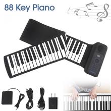 Portable 88 Keys USB MIDI Roll Up Piano Electronic Piano Silicone Flexible Keyboard Organ Built-in Speaker with Sustain Pedal 2024 - buy cheap