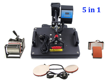 30*38CM 5 in 1 Combo Heat Press Machine Thermal Transfer Machine Sublimation Machine for Cap Mug Plates T-shirts Printing 2024 - buy cheap