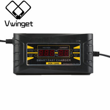 Cargador de coche 12V 6a 110V-240V LED pantalla inteligente coche eléctrico Plomo-cargador de batería de ácido US/EU enchufe cargador inteligente 2024 - compra barato