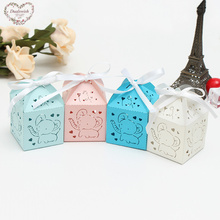 50pcs Lovely Animal Elephant Candy Box Laser Cut Souvenirs Baby Shower Wedding Gifts For Guests Birthday Party Decorations 2024 - buy cheap
