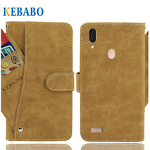 Carteira de Couro Vintage Caso M11 Leagoo 6.18 "Flip Luxo 3 Frente Tampa Do Cartão Slots Ímã Suporte Do Telefone Sacos de Proteção 2024 - compre barato