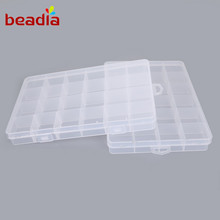 Size 19*13*2.4m 22 Slots+2Slots 1pc/bag White Adjustable Transparent Jewelry Storage Box Ring Earring Drug Pill Beads Plastic 2024 - buy cheap