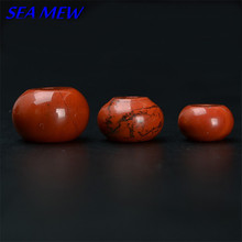 20 PCS Natural Red Stone Loose Bead Hole Beads Spacer Beads For Jewelry Making 5*8mm /6*10mm /8*12mm 242bz 2024 - buy cheap