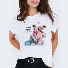Женская модная футболка с надписью «super mom», хлопковая Повседневная забавная футболка в подарок 2024 - купить недорого