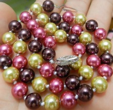 ¡! Collar de perlas Concha Multicolor de Mar del Sur, joyería artesanal de moda de 8mm, 18 ", JT6770 2024 - compra barato