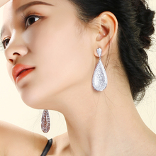 Large Luxury dangle earring with many shiny crystal stones great jewellery Pretty big long water drop earrings 2024 - buy cheap