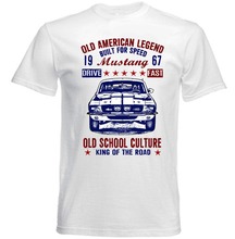 Camiseta de cuello redondo para hombre, ropa de moda Vintage de Mustang americano Shelby Gt, 2019 2024 - compra barato