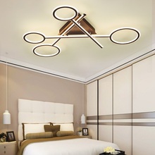 Luminária de teto led, criativa, moderna, de alumínio, silicone, para sala de estar, quarto, sala de jantar, comercial, iluminação, luminária