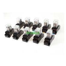 10Pcs DC 12V Coil 4PDT 14Pin Green LED General Purpose Power Relay w Socket Base 2024 - buy cheap