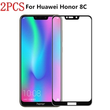2PCS Full Glue Full Cover Tempered Glass For Huawei Honor 8C Screen Protector protective film For Huawei Honor 8C BKK-AL00 glass 2024 - buy cheap