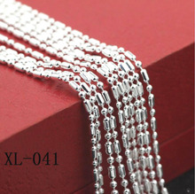 925silver plated 5pcs bamboo chain necklace for engagement length 16-30 inch new cheap beads necklace chains wholesale 2024 - buy cheap