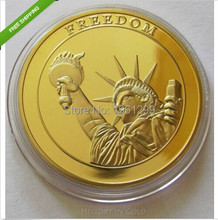Золотая монета 9/11, медаль, международная торговля, американский центр 911, «запомните свободу монета», 10 шт./лот, бесплатная доставка 2024 - купить недорого